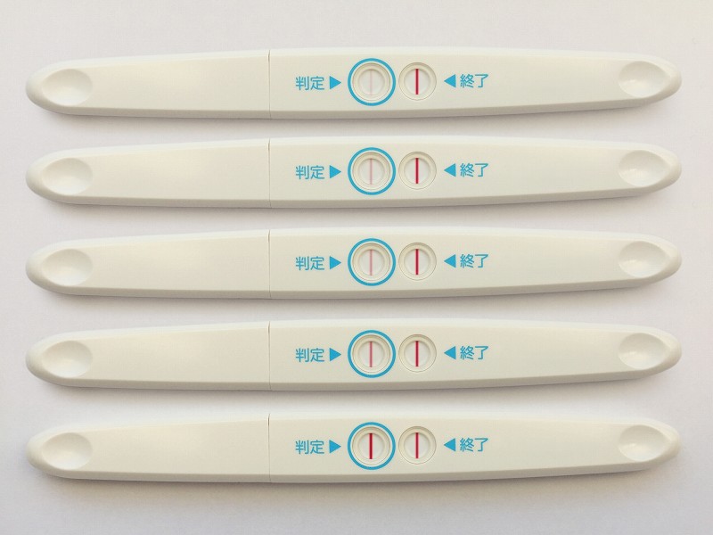 実際の妊娠検査薬による検査